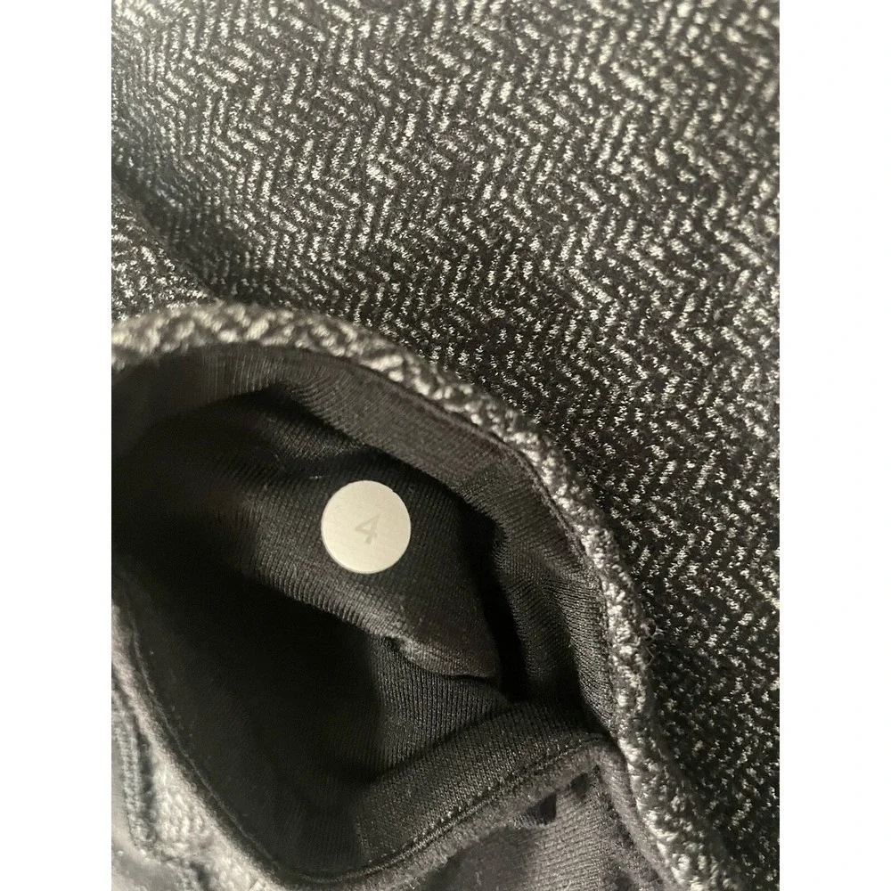 Lululemon Wunder Under High Rise Crops Herringbone Print‎ Legging Size 4